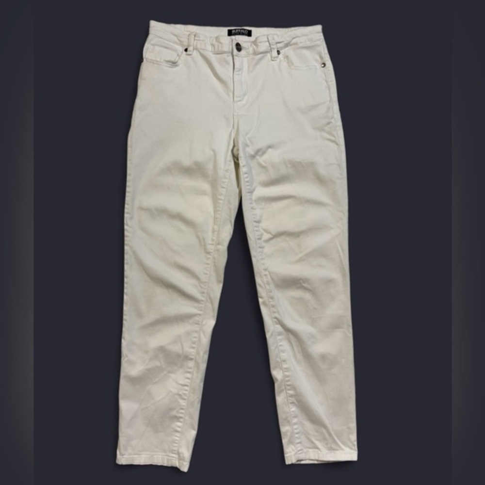 Buffalo David Button White Pants